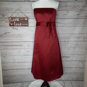 Alfred Sung Burgundy Bridesmaid Party/Cocktail